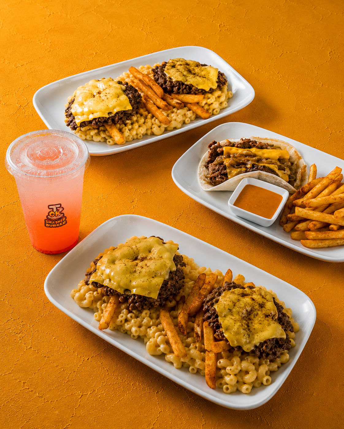 Inside an OK Smashed Burger kitchen
